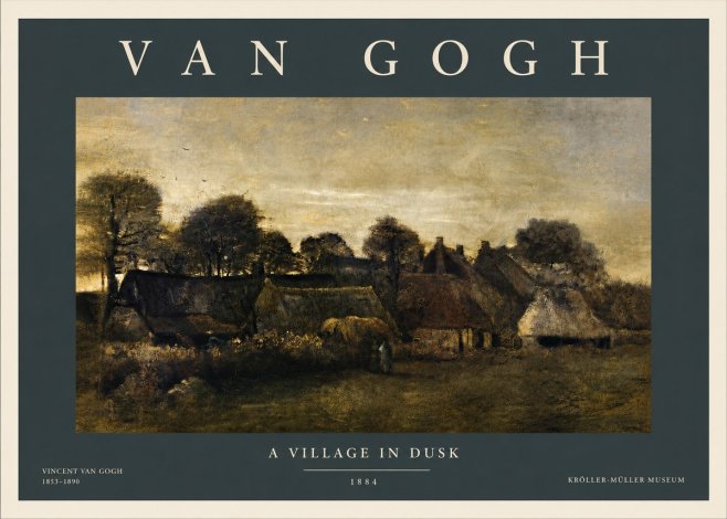 Van Gogh A Village in Dusk No4 - Juliste