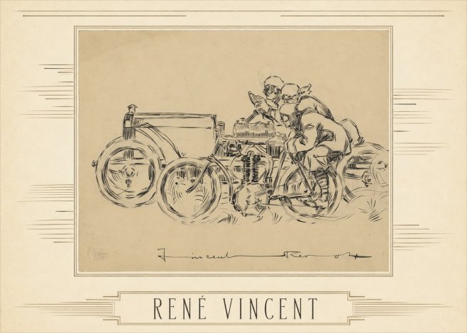 René Vincent Course Automobile No6 - Juliste