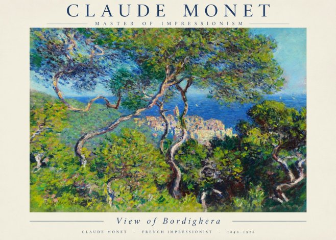 Monet View of Bordighera No1 - Juliste