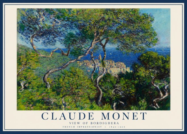 Monet View of Bordighera No2 - Juliste