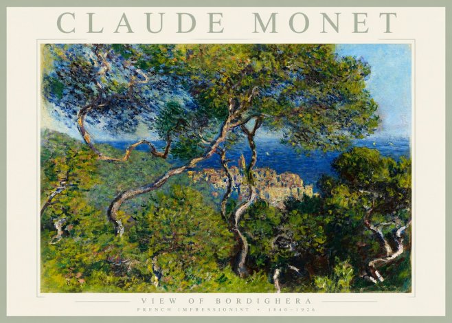 Monet View of Bordighera No3 - Juliste