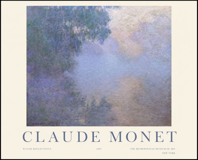 Monet Water Reflections No1 - Juliste