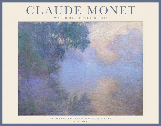 Monet Water Reflections No3 - Juliste