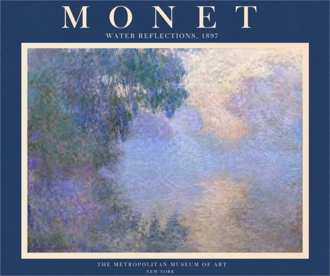 Monet Water Reflections No6 - Juliste