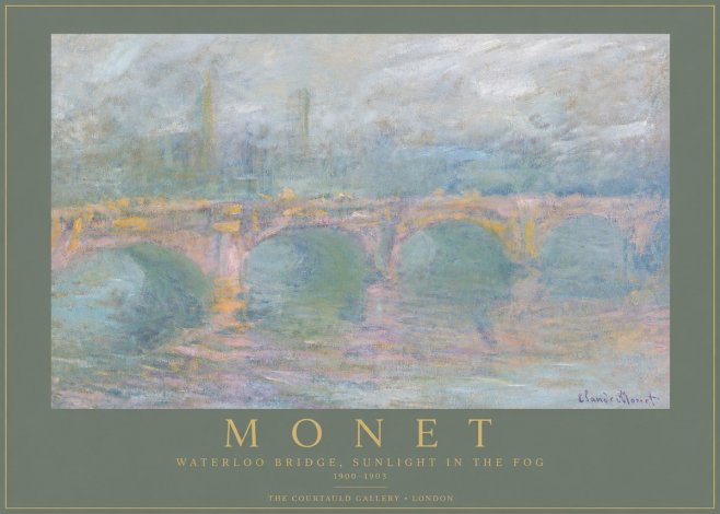 Monet Waterloo Bridge, Sunlight in the Fog I No4 - Juliste