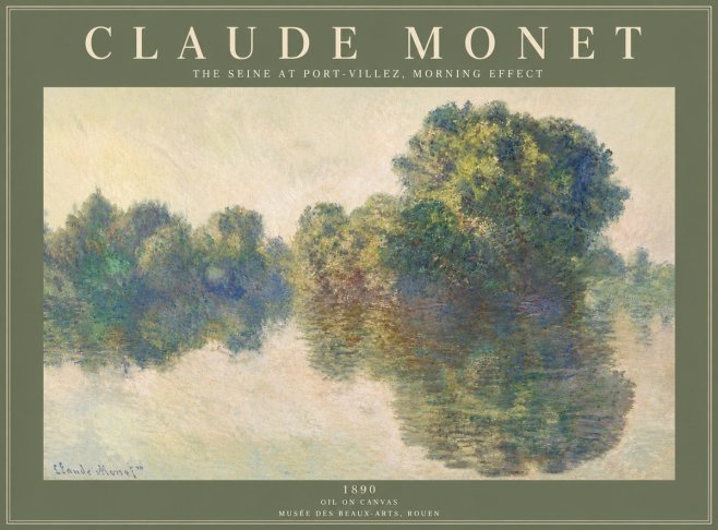 Monet The Seine at Port-villez, Morning Effect No6 - Juliste