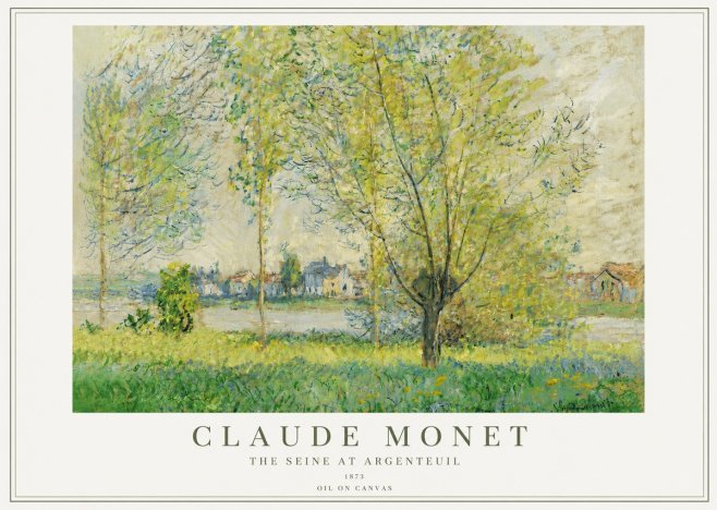 Monet The Seine at Argenteil No3 - Juliste