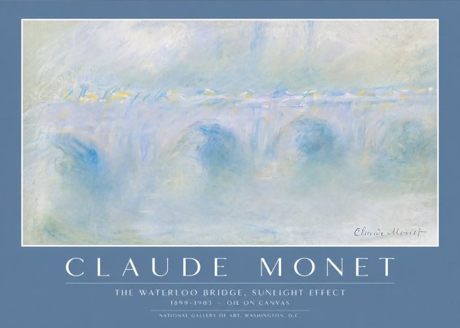 Monet The Waterloo Bridge, Sunlight Effect No2 - Juliste