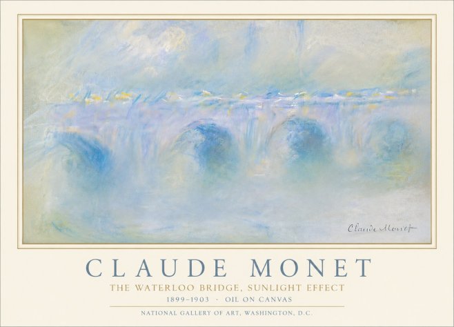 Monet The Waterloo Bridge, Sunlight Effect No3 - Juliste