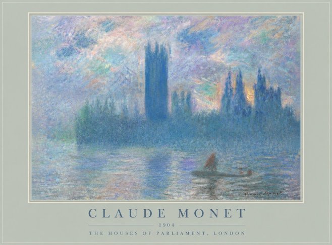 Monet The Houses of Parliament, London I No4 - Juliste