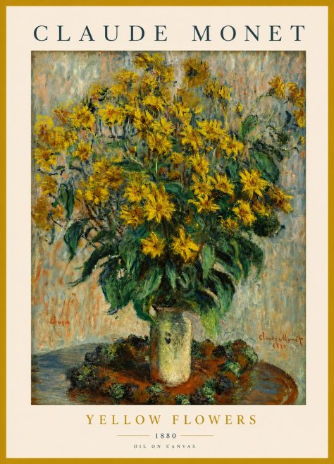 Monet Yellow Flowers No6 - Juliste
