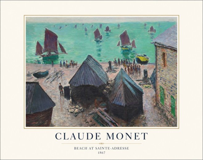Monet Beach at Sainte-adresse No1 - Juliste