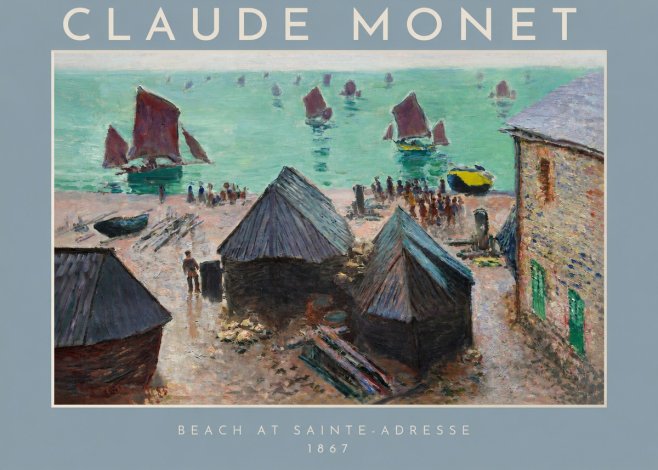 Monet Beach at Sainte-adresse No2 - Juliste