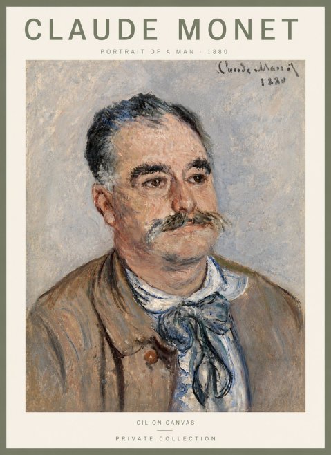 Monet Portrait of a Man No5 - Juliste