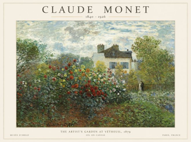 Monet The Artist's Garden at Vétheuil, 1879 No1 - Juliste