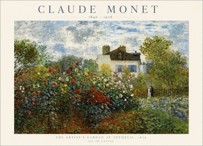 Monet The Artist's Garden at Vétheuil, 1879 No2 - Juliste