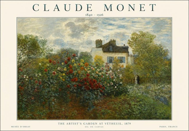 Monet The Artist's Garden at Vétheuil, 1879 No3 - Juliste