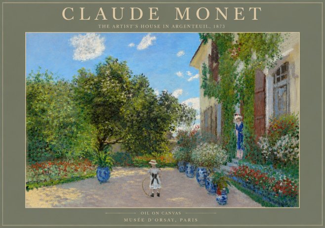 Monet The Artist's House in Argenteuil, 1873 No4 - Juliste