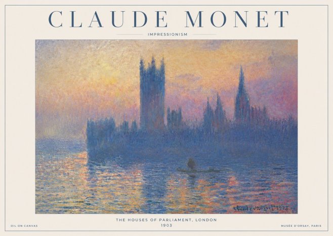 Monet The Houses of Parliament, London II No4 - Juliste