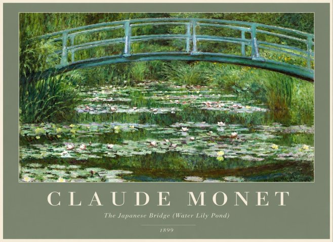 Monet The Japanese Bridge (Water Lily Pond) No2 - Juliste