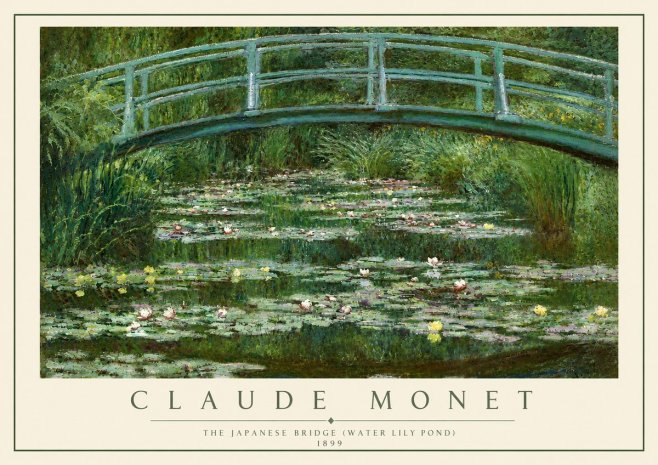 Monet The Japanese Bridge (Water Lily Pond) No5 - Juliste