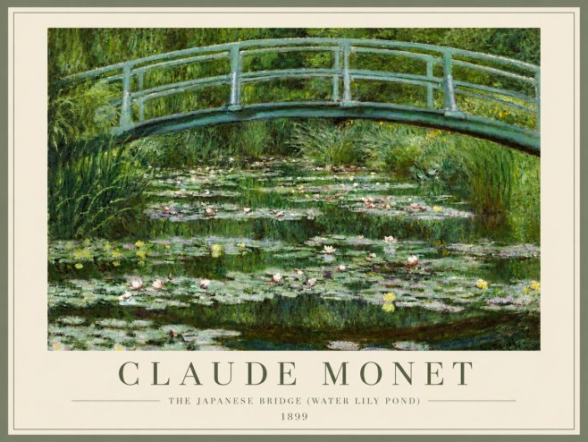 Monet The Japanese Bridge (Water Lily Pond) No6 - Juliste