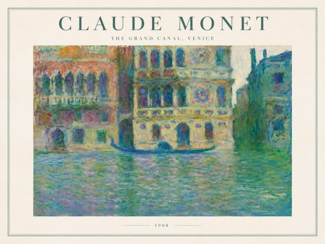 Monet The Grand Canal, Venice No3 - Juliste