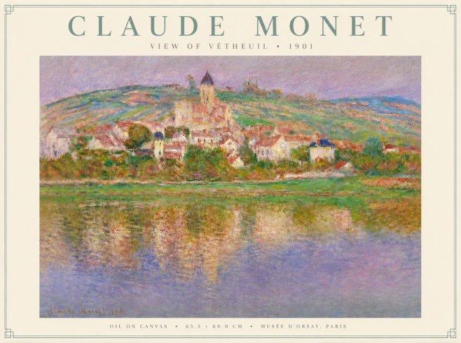 Monet View of Vétheuil I No5 - Juliste