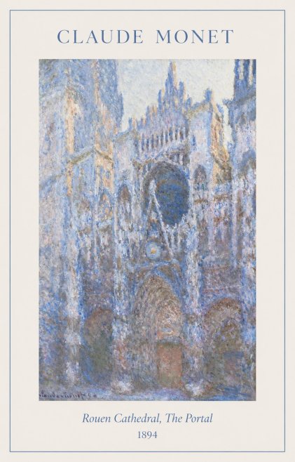 Monet Rouen Cathedral, the Portal No1 - Juliste