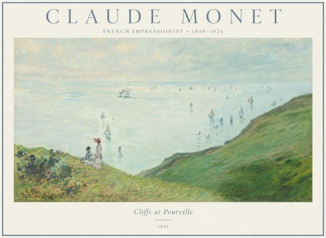 Monet Cliffs at Pourville I No1 - Juliste