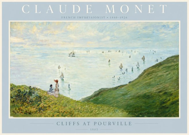 Monet Cliffs at Pourville I No4 - Juliste