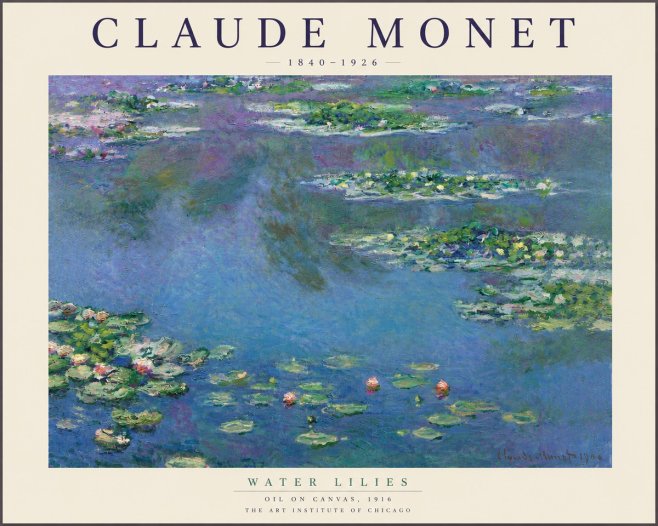 Monet Water Lilies I No4 - Juliste