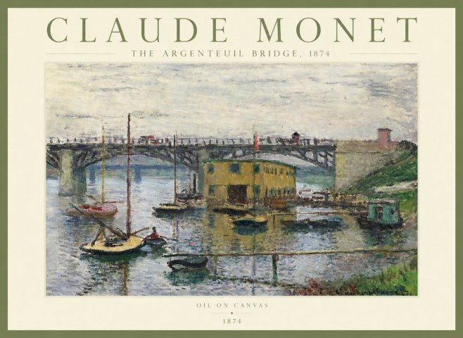 Monet The Argenteuil Bridge No3 - Juliste