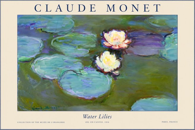 Monet Water Lilies II No1 - Juliste