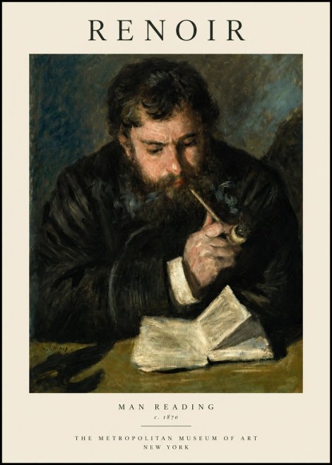 Renoir Man Reading No1 - Juliste