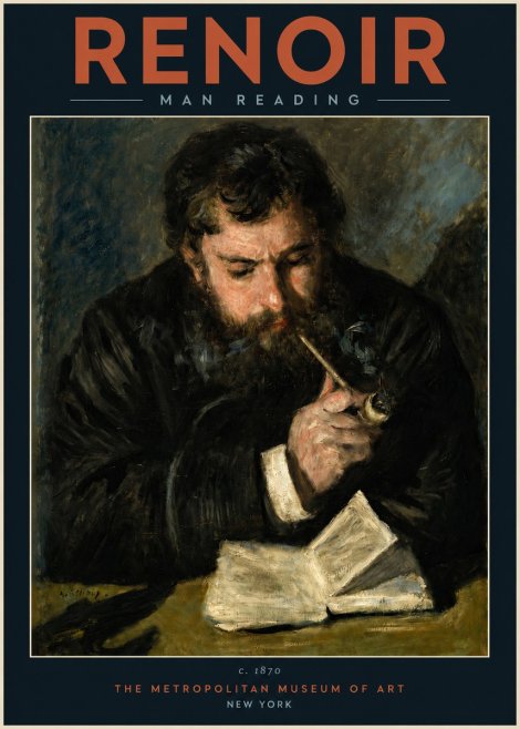 Renoir Man Reading No2 - Juliste