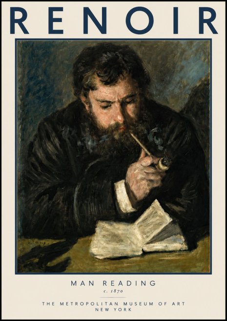 Renoir Man Reading No3 - Juliste