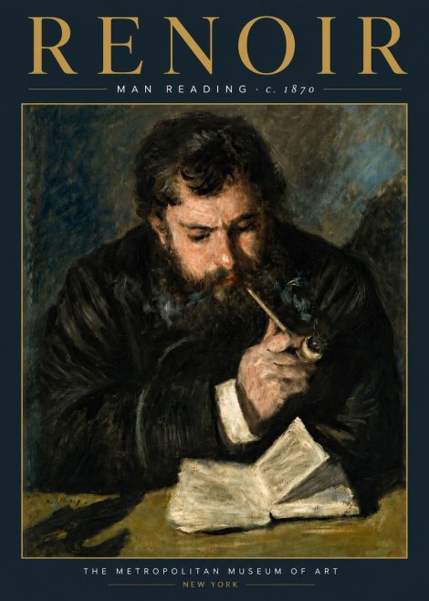 Renoir Man Reading No5 - Juliste