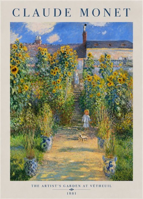 Monet The Artist's Garden at Vétheuil I No4 - Juliste