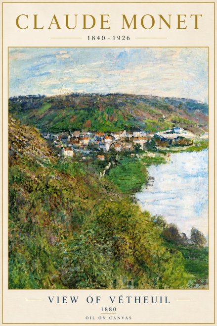 Monet View of Vétheuil II No6 - Juliste