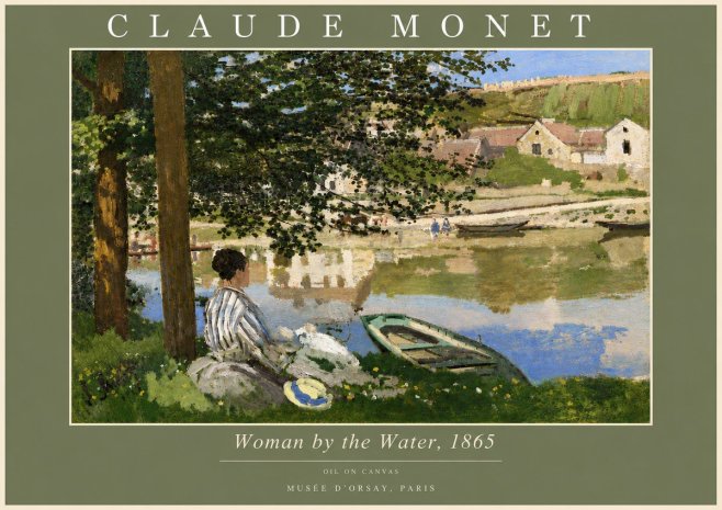 Monet Woman by the Water No5 - Juliste