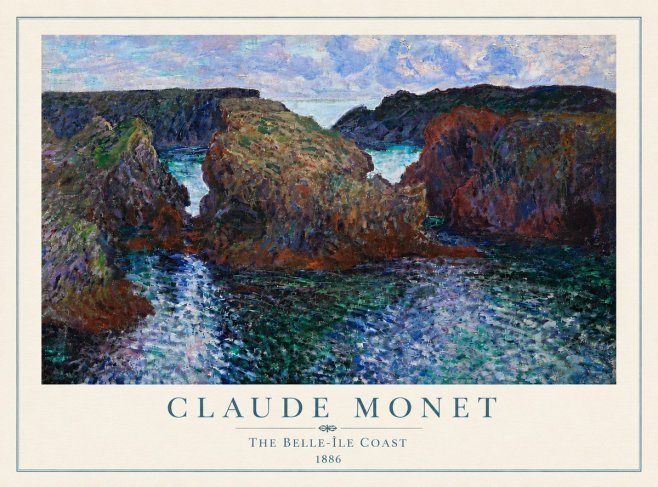 Monet The Belle-île Coast No5 - Juliste