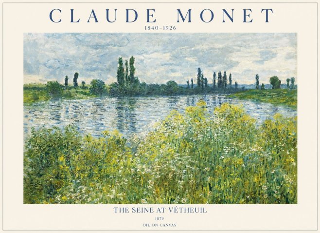 Monet The Seine at Vétheuil No1 - Juliste
