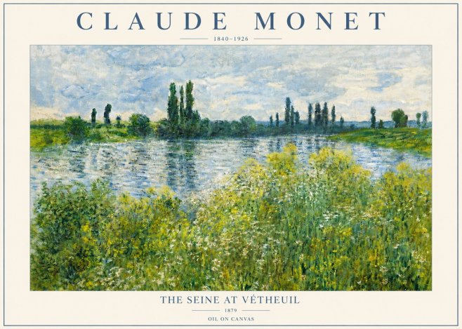 Monet The Seine at Vétheuil No3 - Juliste