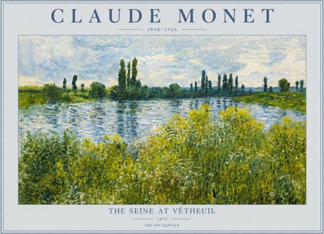 Monet The Seine at Vétheuil No5 - Juliste