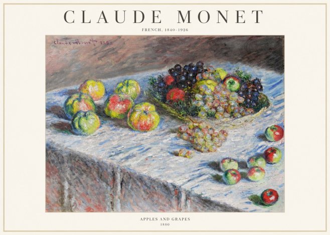 Monet Apples and Grapes No1 - Juliste