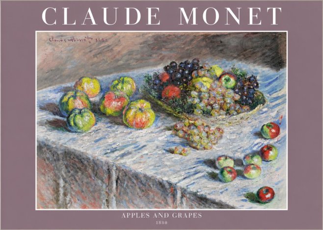 Monet Apples and Grapes No2 - Juliste