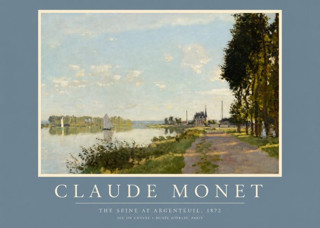 Monet The Seine at Argenteuil No2 - Juliste