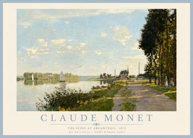 Monet The Seine at Argenteuil No4 - Juliste
