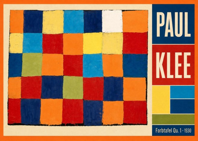 Paul Klee Farbetafel Qu 1 · 1930 No5 - Juliste